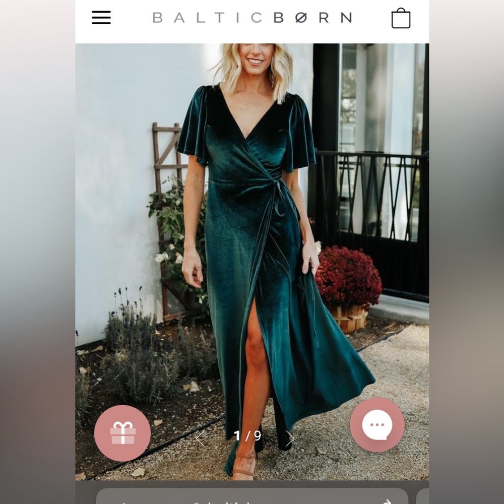 Baltic Born (NWT) Meghan velvet wrap dress